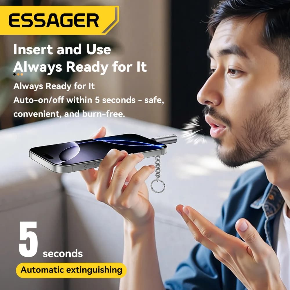 ไฟแช็ก USB-C แบบลวดทังสเตน ขนาดมินิ