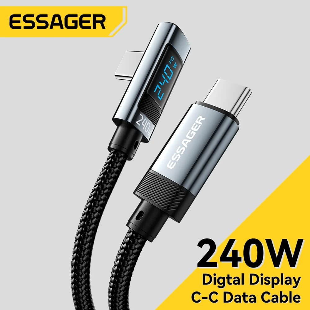 สาย USB-C to USB-C มุม 90 องศา 240W