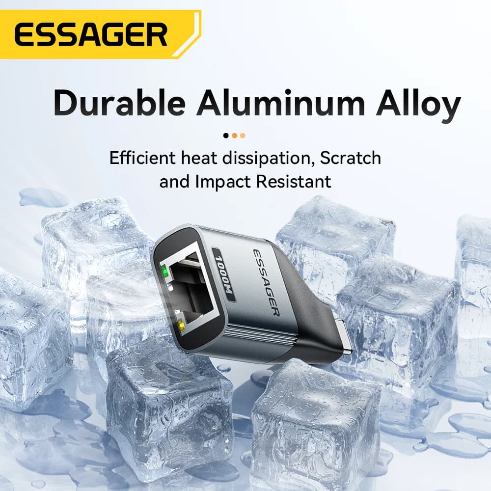 อะแดปเตอร์แปลง USB-C เป็น Gigabit Ethernet RJ45