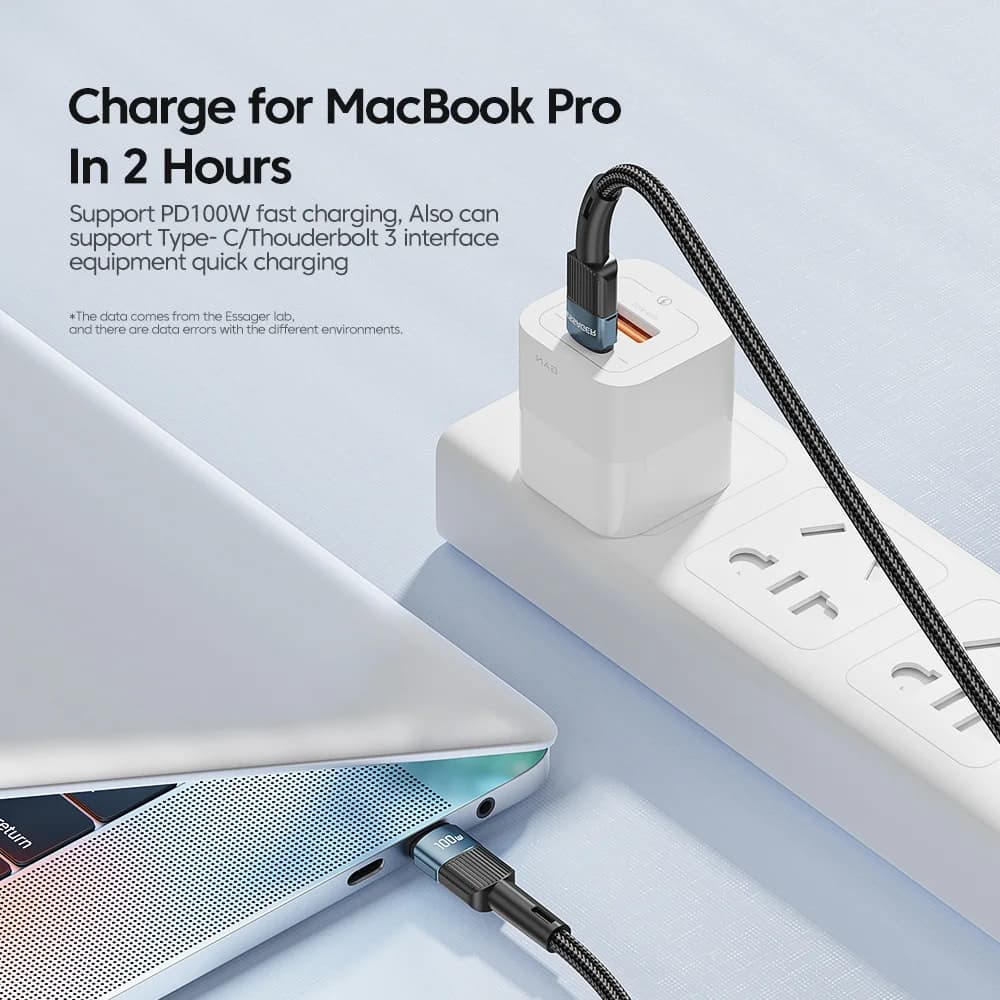 สายชาร์จ USB-C to USB-C แบบเร็ว 100W ยาว 3 เมตร