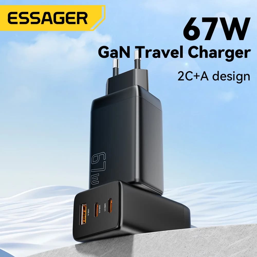อะแดปเตอร์ชาร์จเร็ว GaN USB Type-C 67W รองรับ PPS
