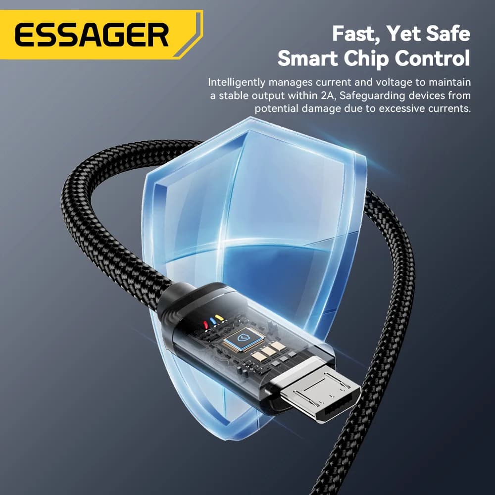 สายชาร์จเร็ว USB Type-C และ Micro USB แบบ 2-in-1
