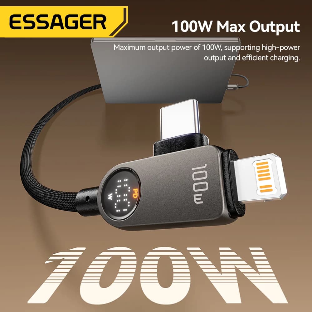 สาย USB-C to Lightning 2-in-1, 100W PD