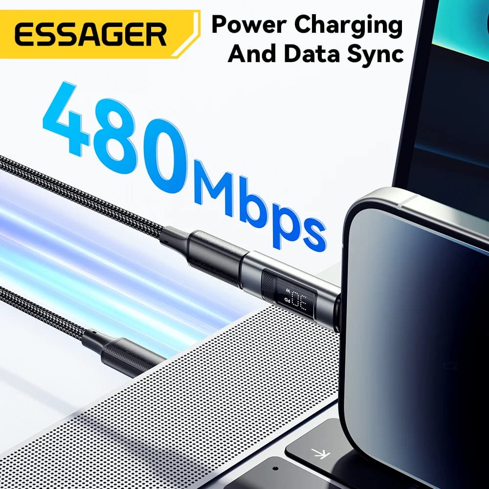 ตัวแปลง Lightning เป็น USB-C OTG พร้อมจอแสดงผลดิจิทัล