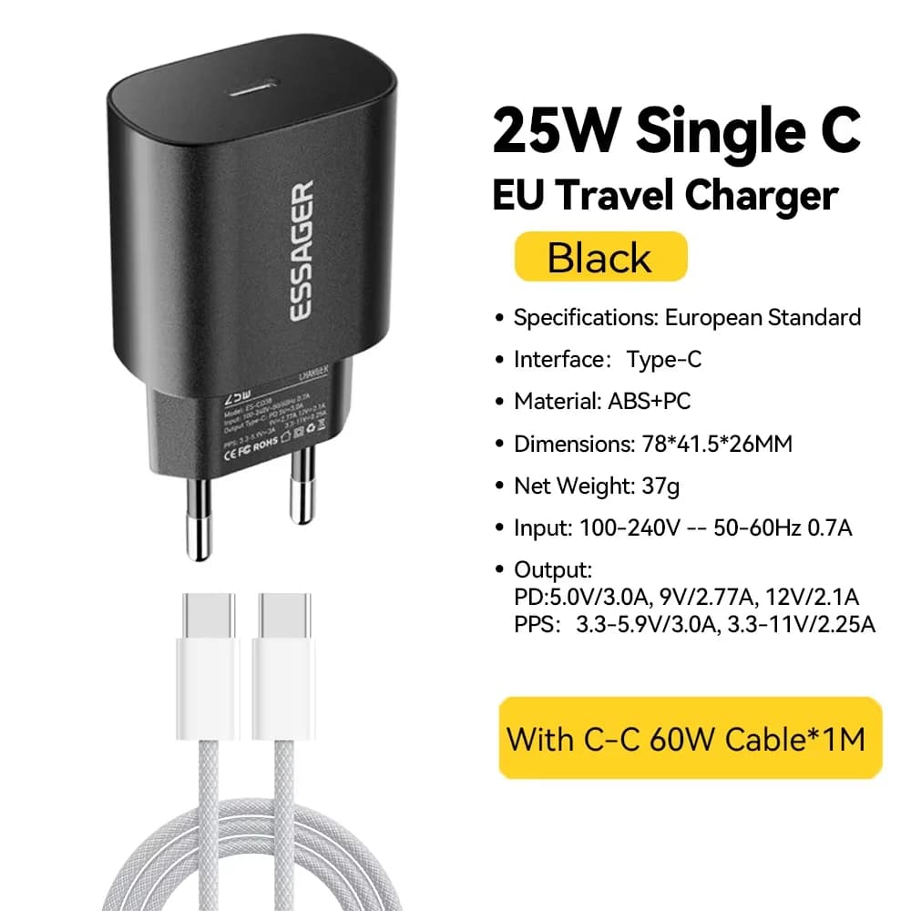 หัวชาร์จเร็ว USB-C PD 25W