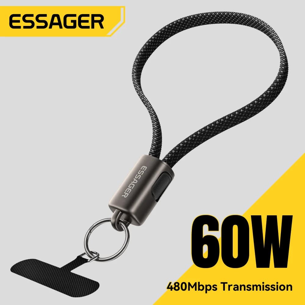สายชาร์จเร็วแบบคล้องคอ USB-C to Lightning 60W