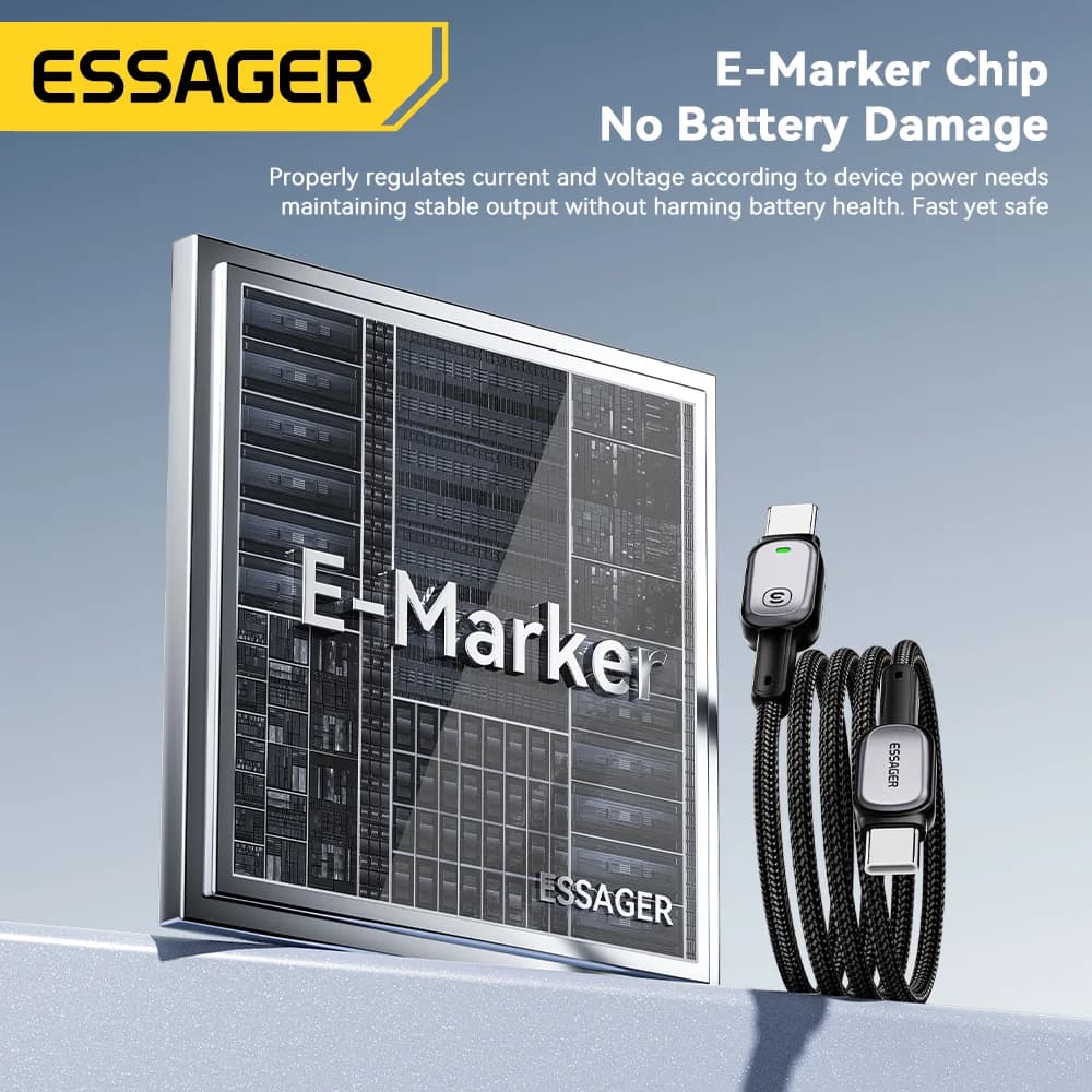 สาย USB-C to USB-C LED 100W ชาร์จเร็ว PD 5A
