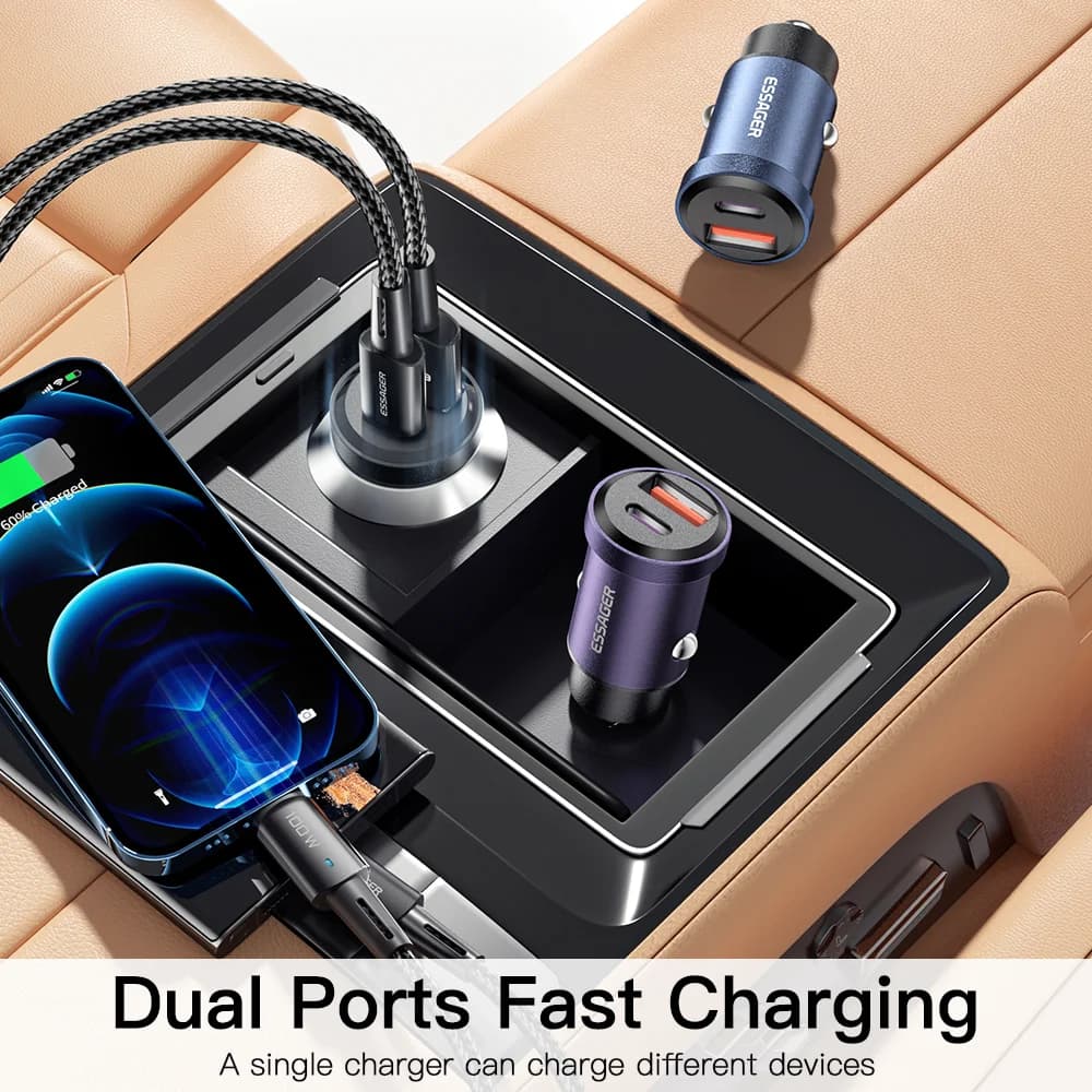 ที่ชาร์จในรถยนต์ USB-C 30W รองรับ Quick Charge 4.0