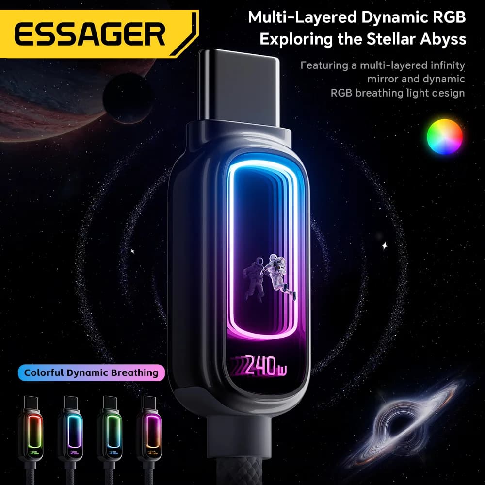 สาย USB-C to USB-C PD 3.1 กำลังไฟ 240W พร้อมชิป E-Marker