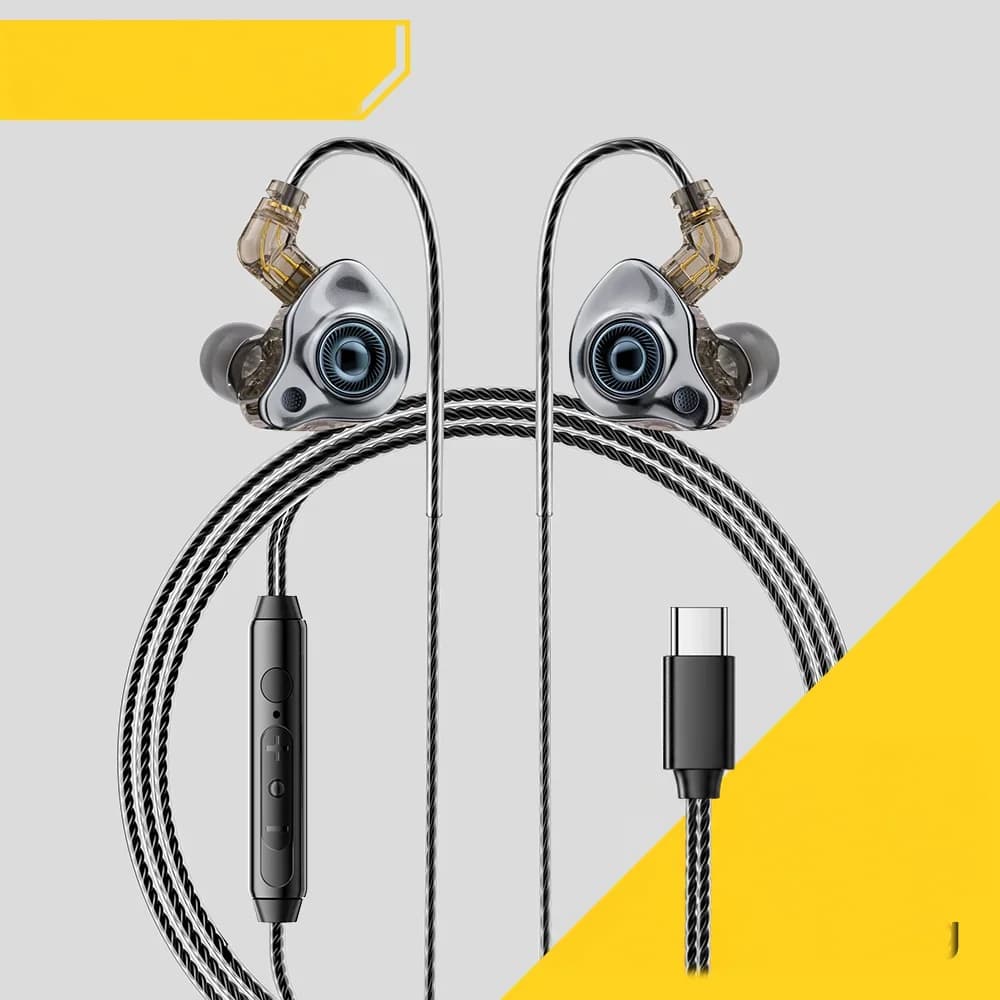 หูฟังมีสาย In-Ear USB Type-C เสียง HiFi Stereo
