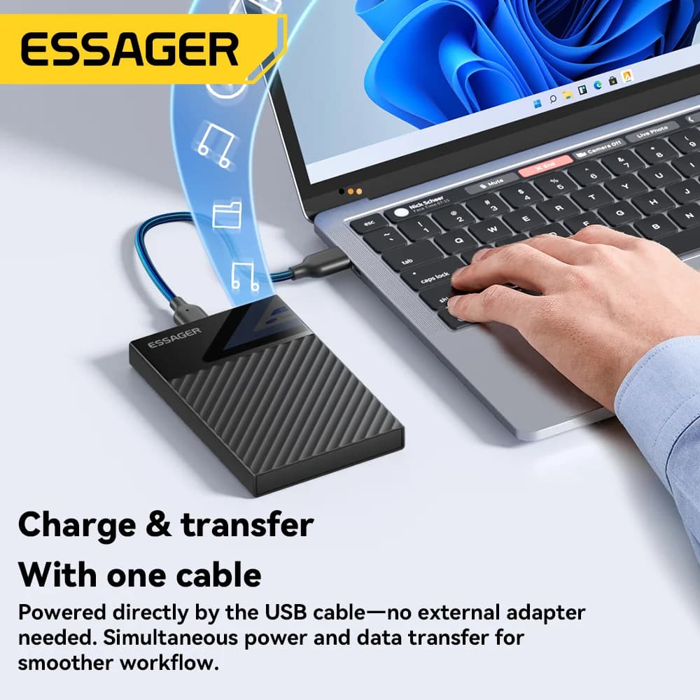 กล่องใส่ SSD/HDD SATA ขนาด 2.5 นิ้ว พอร์ต USB 3.0