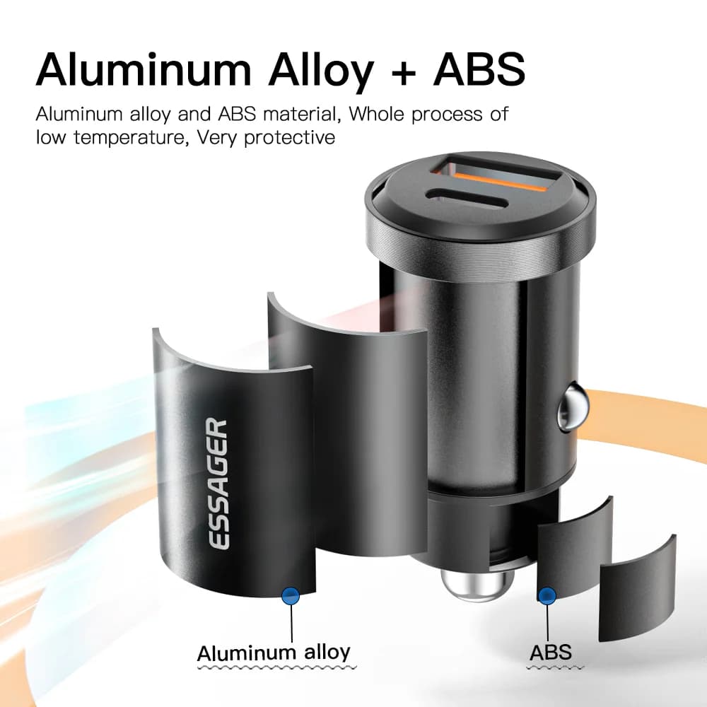 ที่ชาร์จในรถยนต์ USB-C 30W รองรับ Quick Charge 4.0