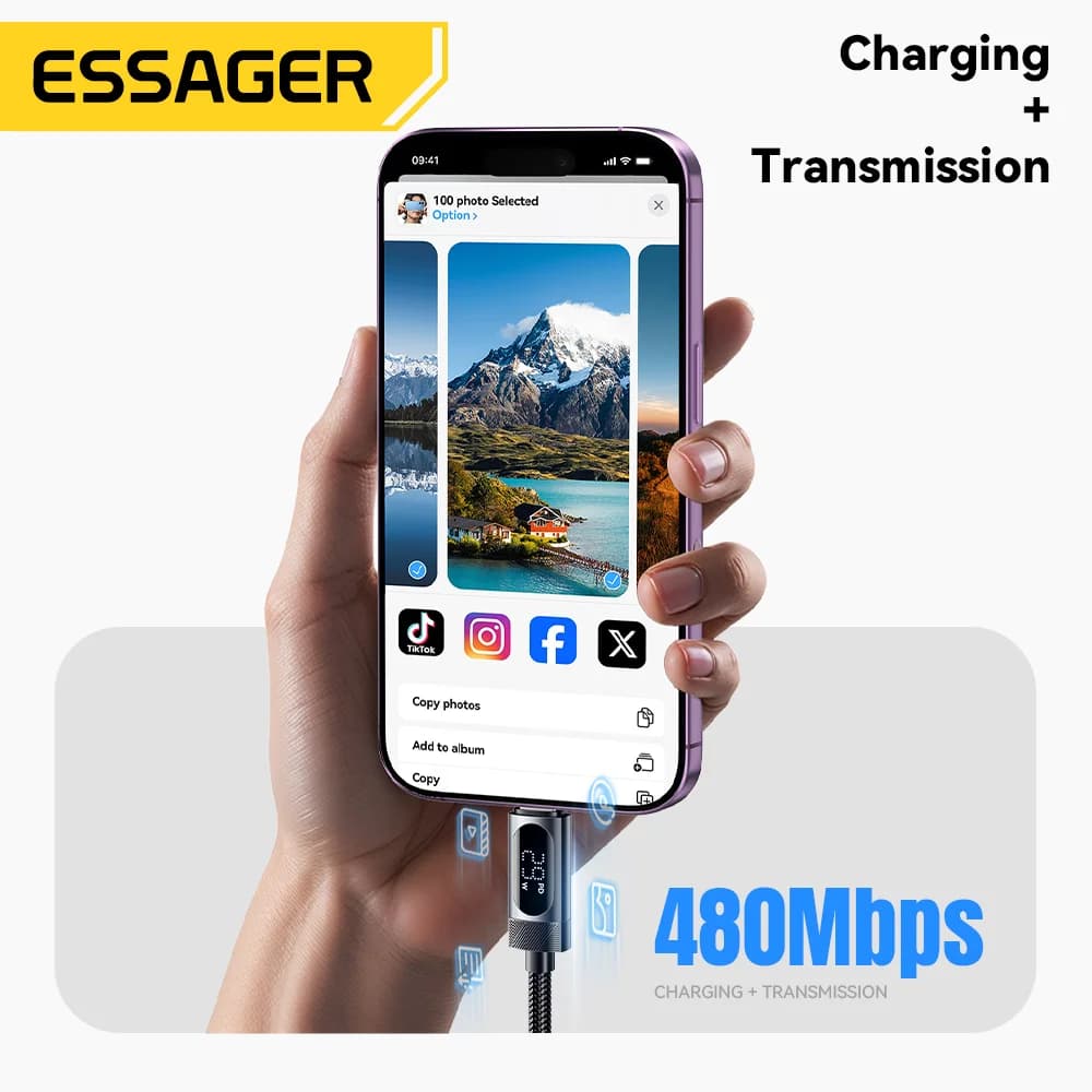 สาย USB-C to Lightning จอแสดงผลดิจิทัล, 29W PD