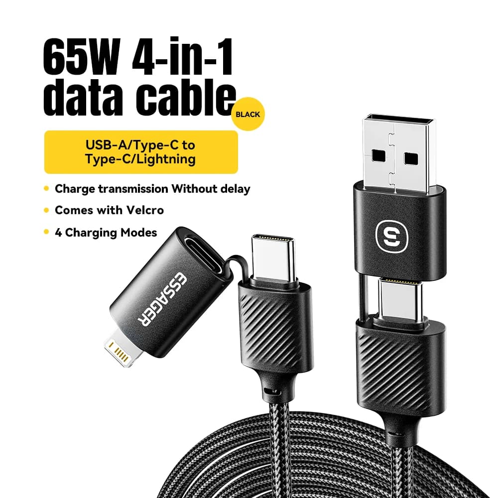 สาย USB-C 4-in-1 ชาร์จเร็ว PD 65W