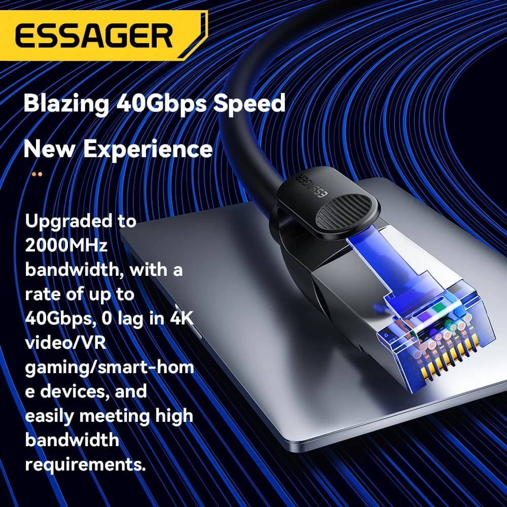 สาย LAN CAT8 ความเร็ว 40Gbps แบบถัก