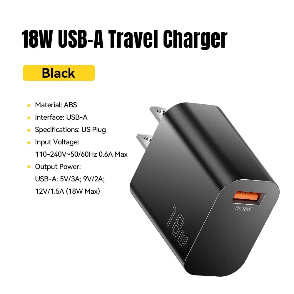 หัวชาร์จผนัง USB-A QC 3.0 Fast Charger 18W