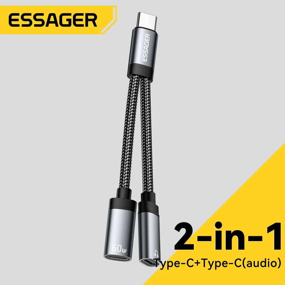 อะแดปเตอร์ USB-C to 3.5mm AUX และชาร์จไฟ