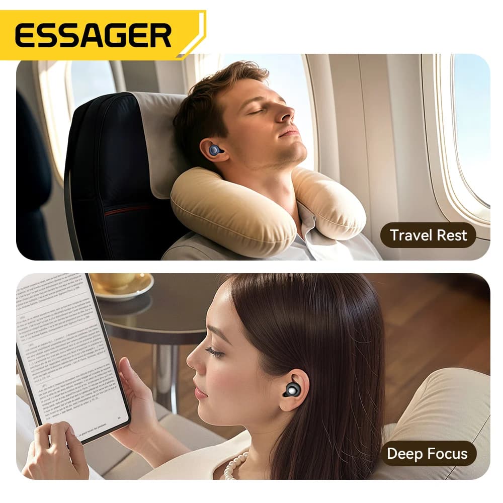 อุดหูซิลิโคนนิ่ม ลดเสียงรบกวน สำหรับนอนหลับ