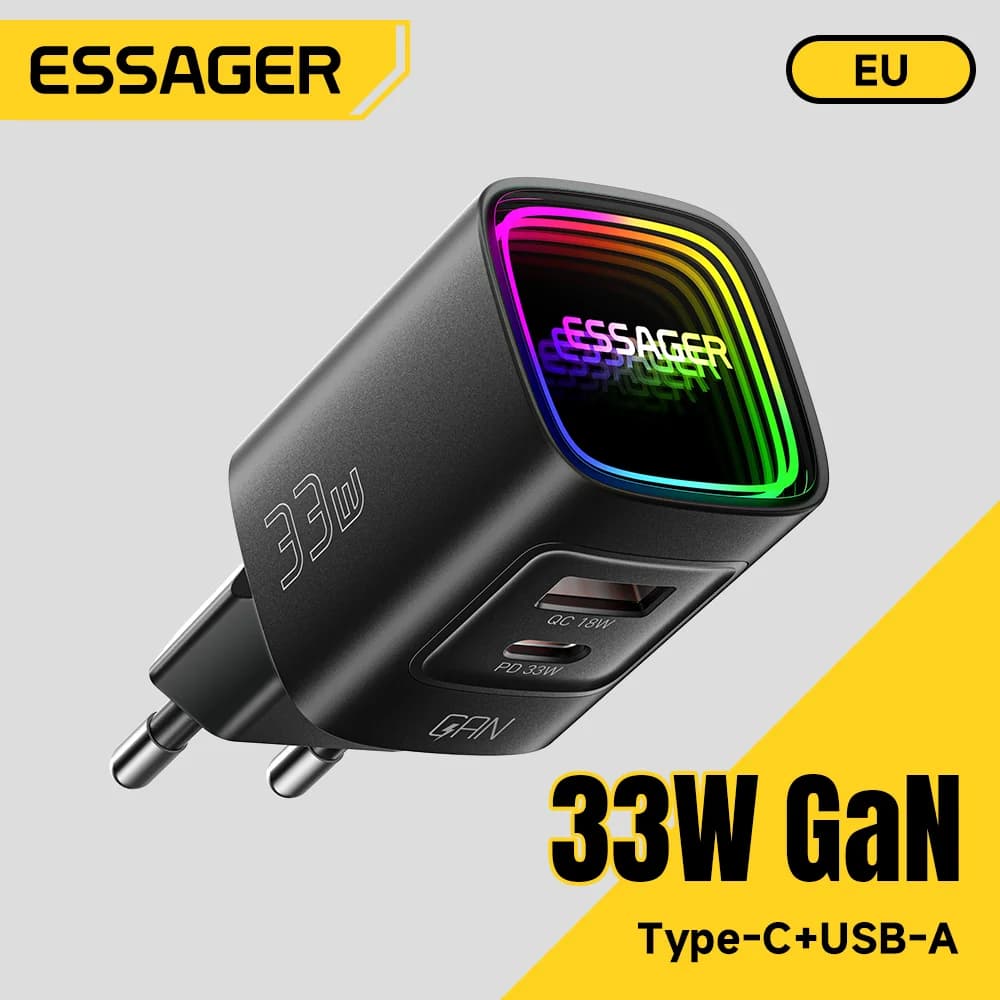 หัวชาร์จ GaN USB-C PD พกพา 33W