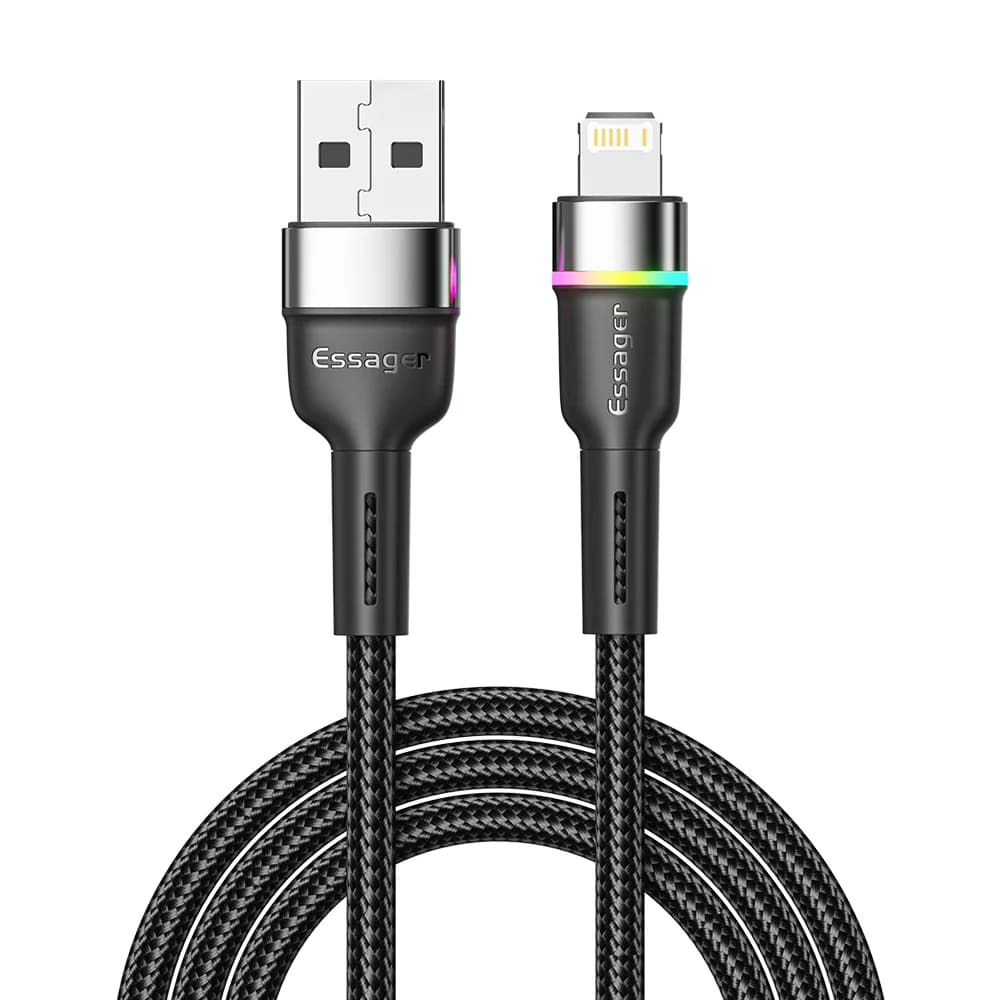 สาย USB LED ชาร์จเร็วและส่งข้อมูล สำหรับ iPhone