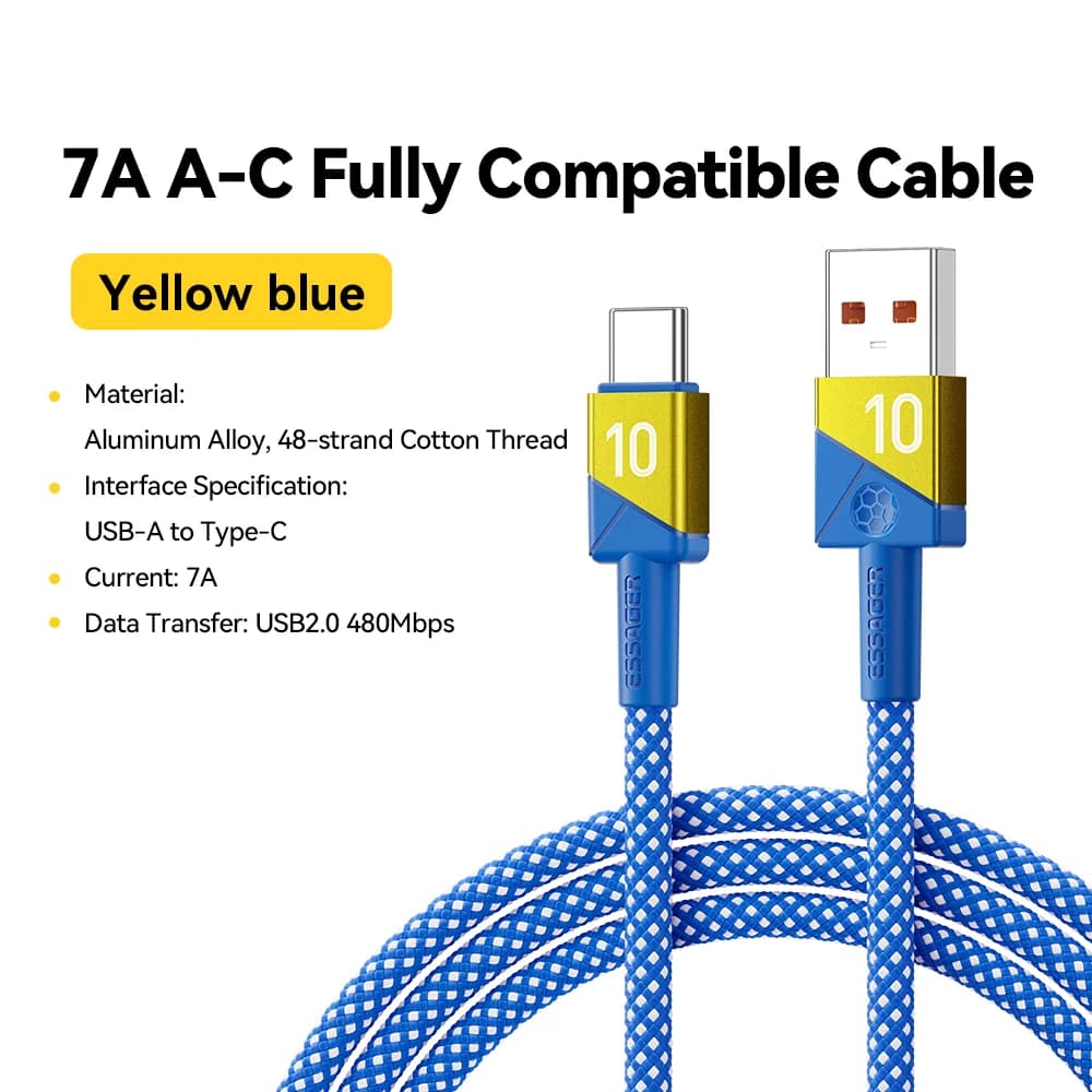 สายชาร์จ USB-C Super Fast Charging 100W 7A ลายทีมฟุตบอล