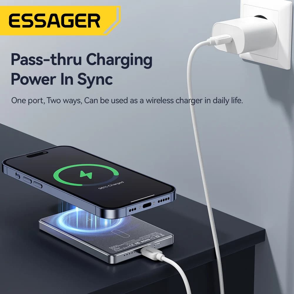 พาวเวอร์แบงค์ไร้สายแม่เหล็ก 5000mAh 20W