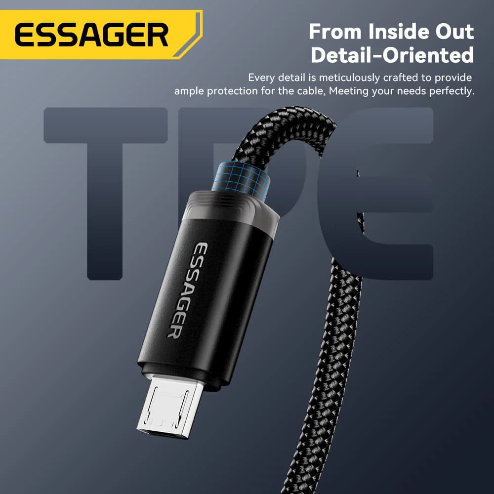 สายชาร์จเร็ว USB Type-C และ Micro USB แบบ 2-in-1