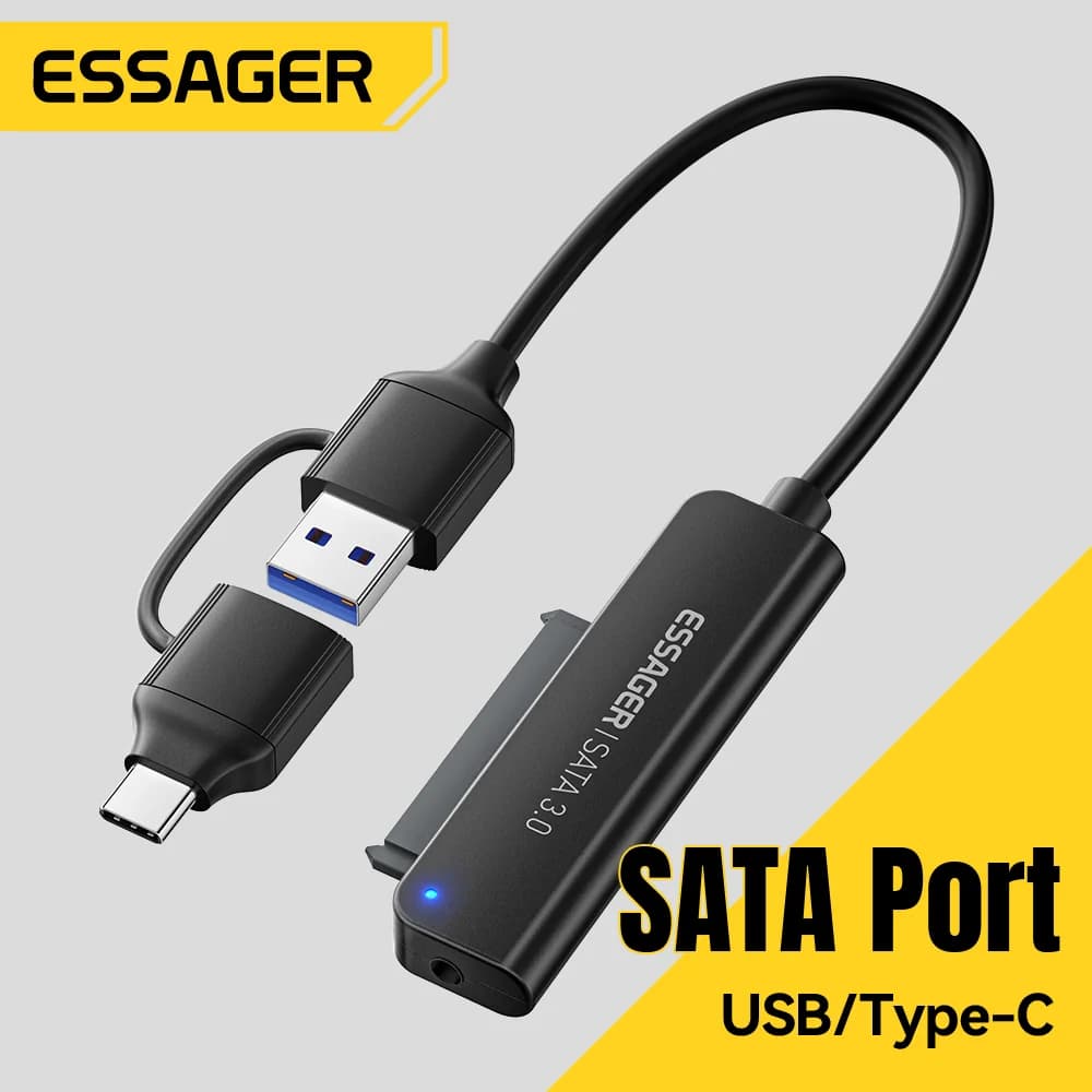 อะแดปเตอร์ SATA to USB 3.0/Type-C 2-in-1, สำหรับไดรฟ์ 2.5"