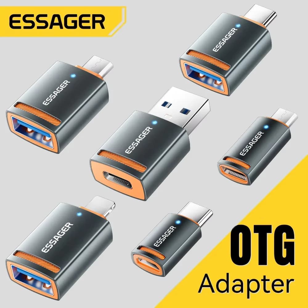 อะแดปเตอร์ USB 3.0 OTG Type-C ตัวผู้เป็น USB-A ตัวเมีย