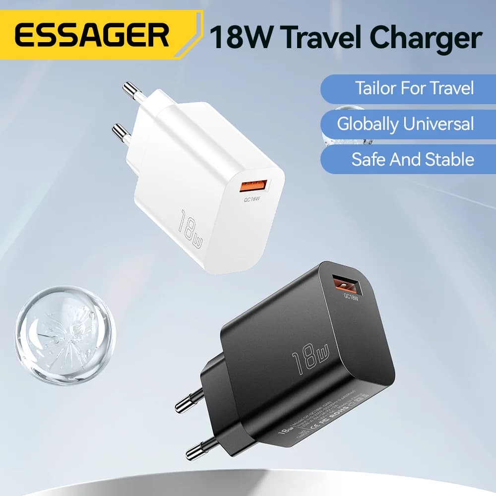 หัวชาร์จผนัง USB-A QC 3.0 Fast Charger 18W