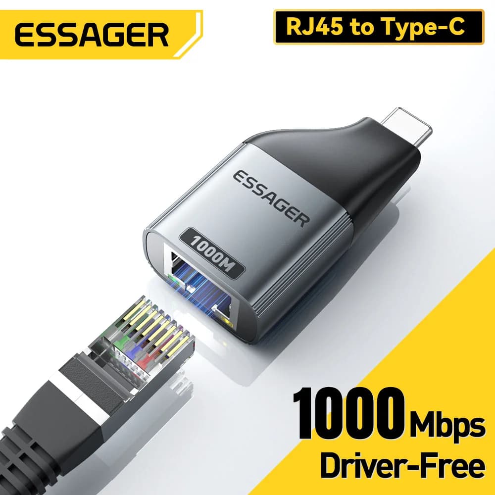 อะแดปเตอร์แปลง USB-C เป็น Gigabit Ethernet RJ45