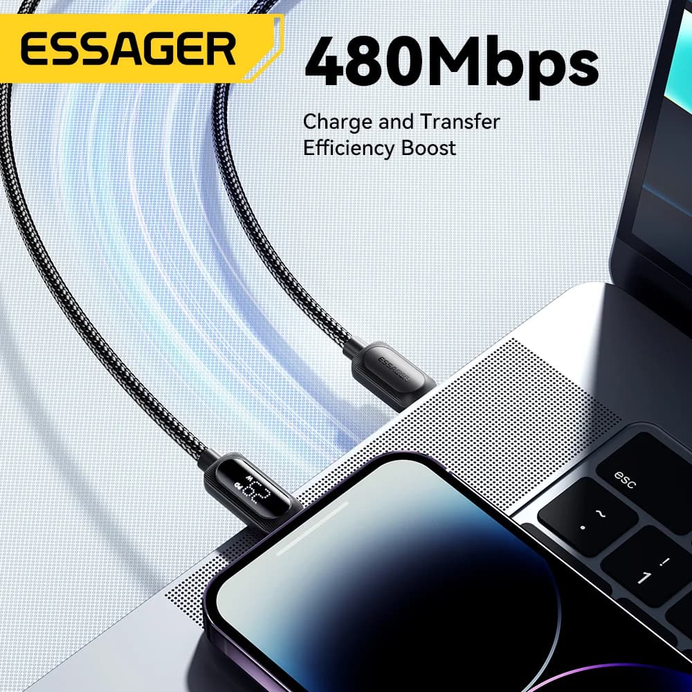 สาย USB-C to Lightning 29W พร้อมหน้าจอแสดงผลดิจิทัล