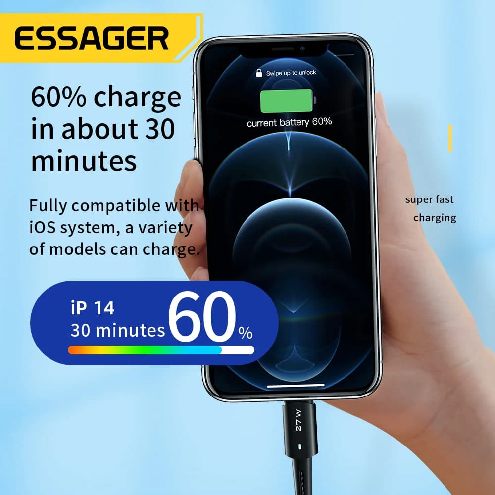 สายชาร์จเร็ว USB-C to Lightning กำลังไฟ 27W