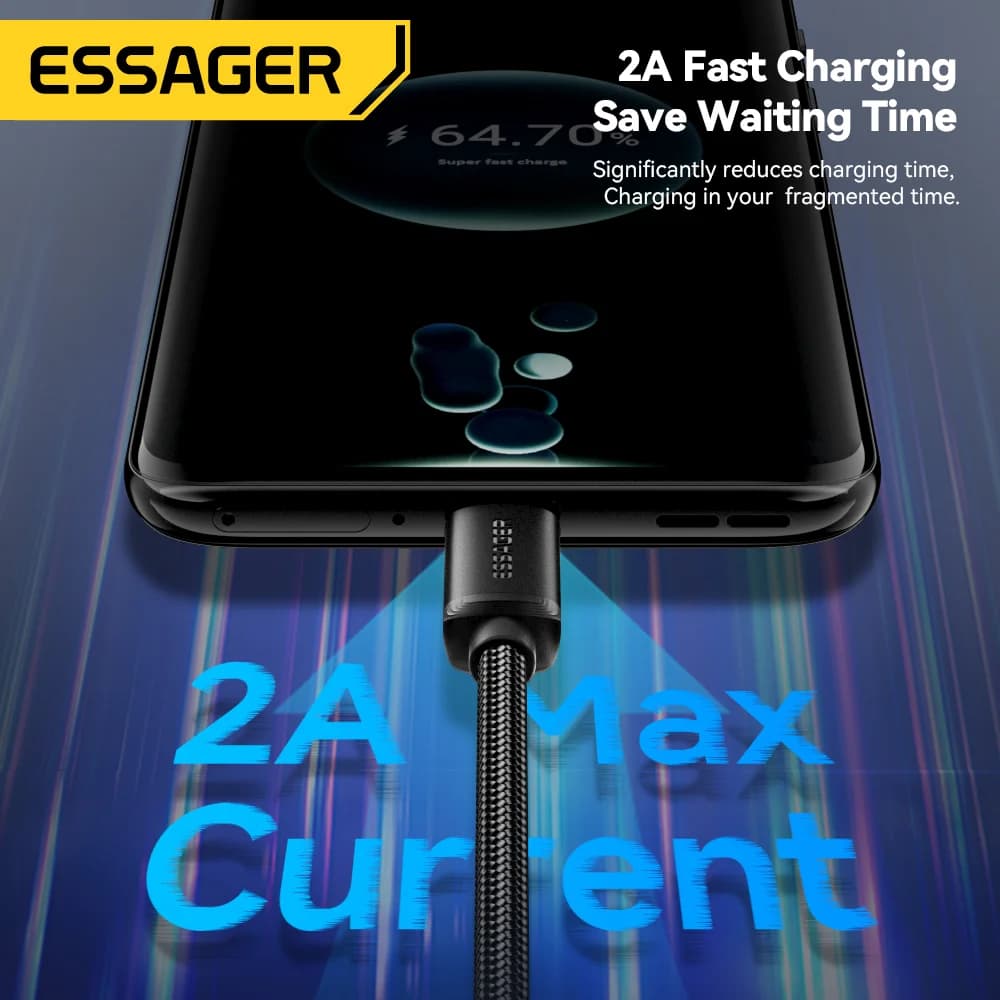 สายชาร์จเร็ว USB Type-C และ Micro USB แบบ 2-in-1