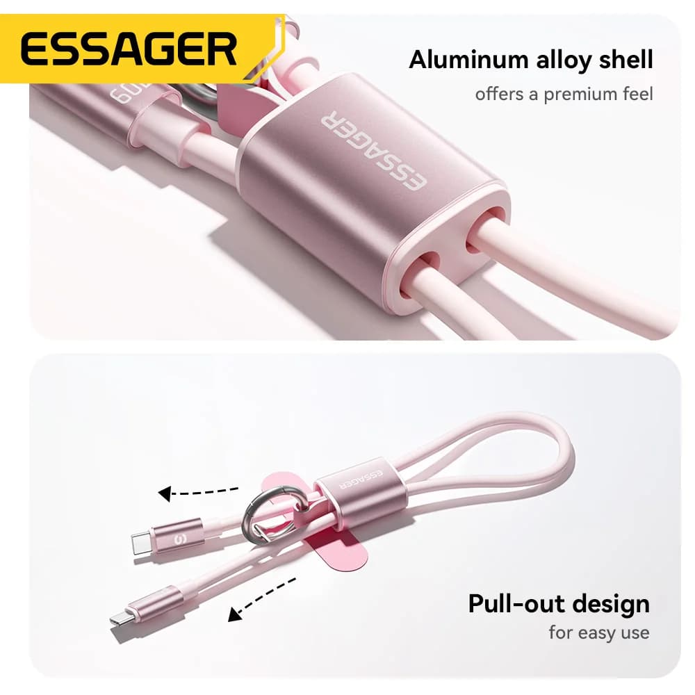 สาย USB-C to USB-C สั้นพร้อมสายคล้องคอ 60W