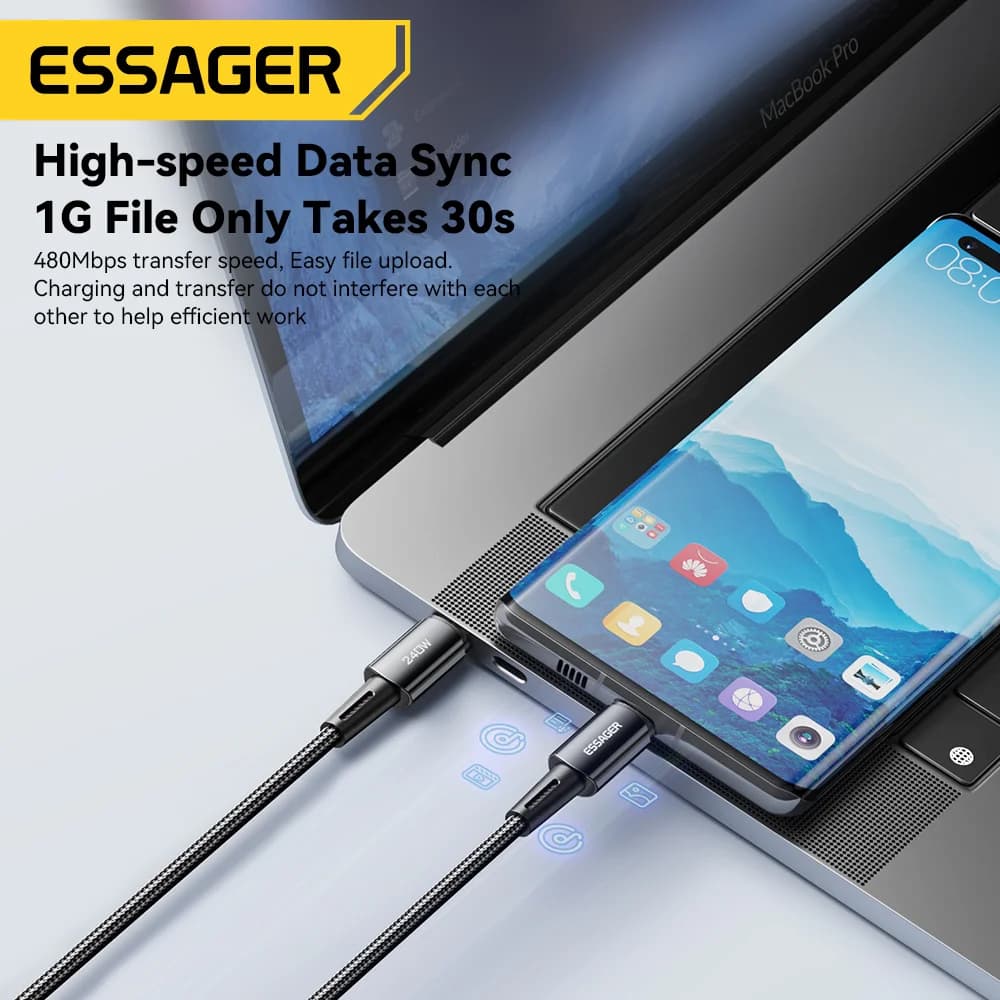 สายชาร์จ USB-C Super Fast Charge 240W 6A