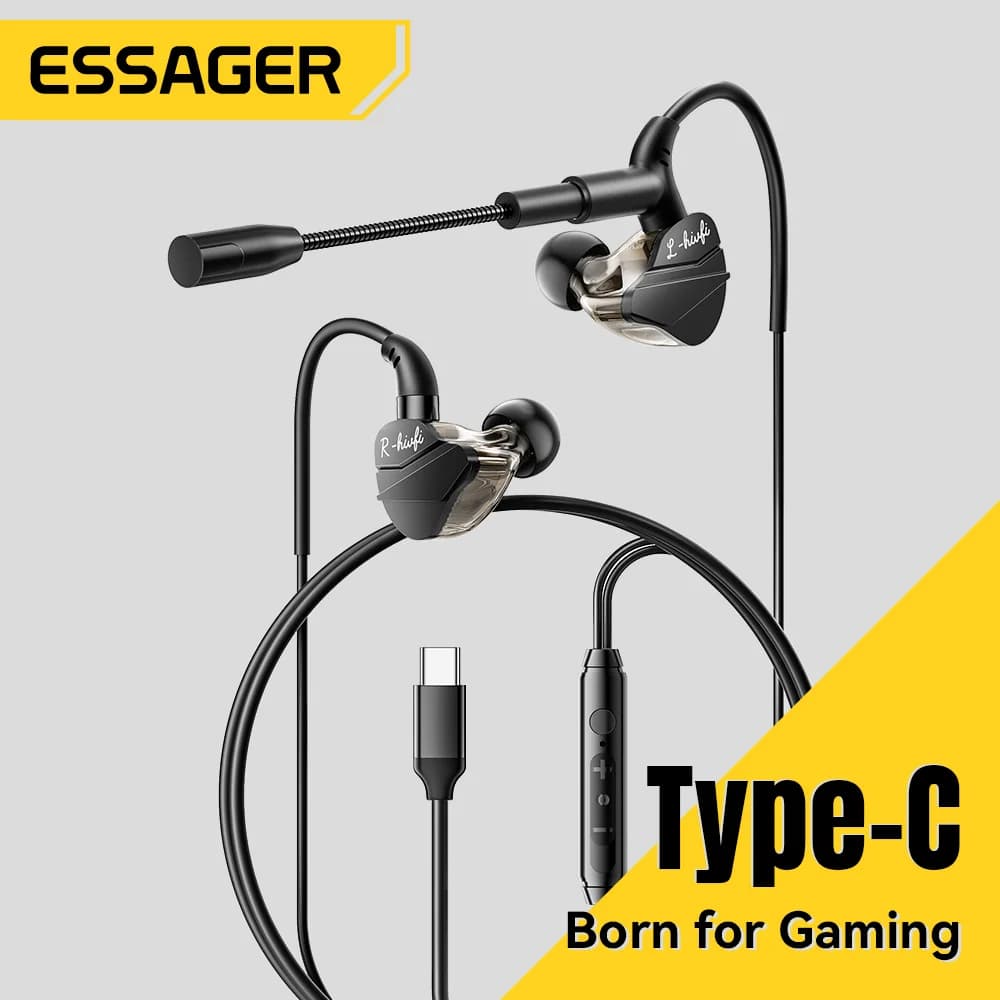 หูฟังเกมมิ่งแบบมีสาย พร้อมไมค์ USB-C/3.5mm