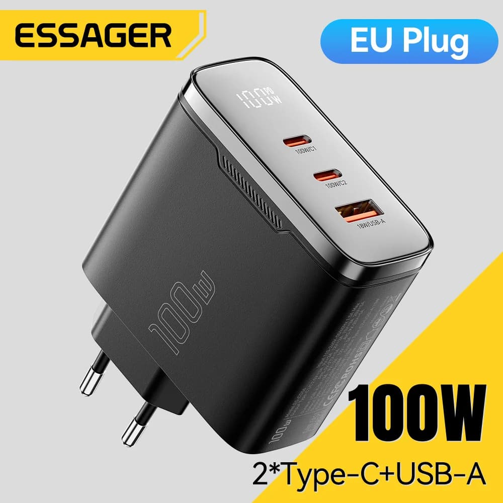 หัวชาร์จ GaN USB-C 100W พร้อมจอแสดงผลดิจิทัล