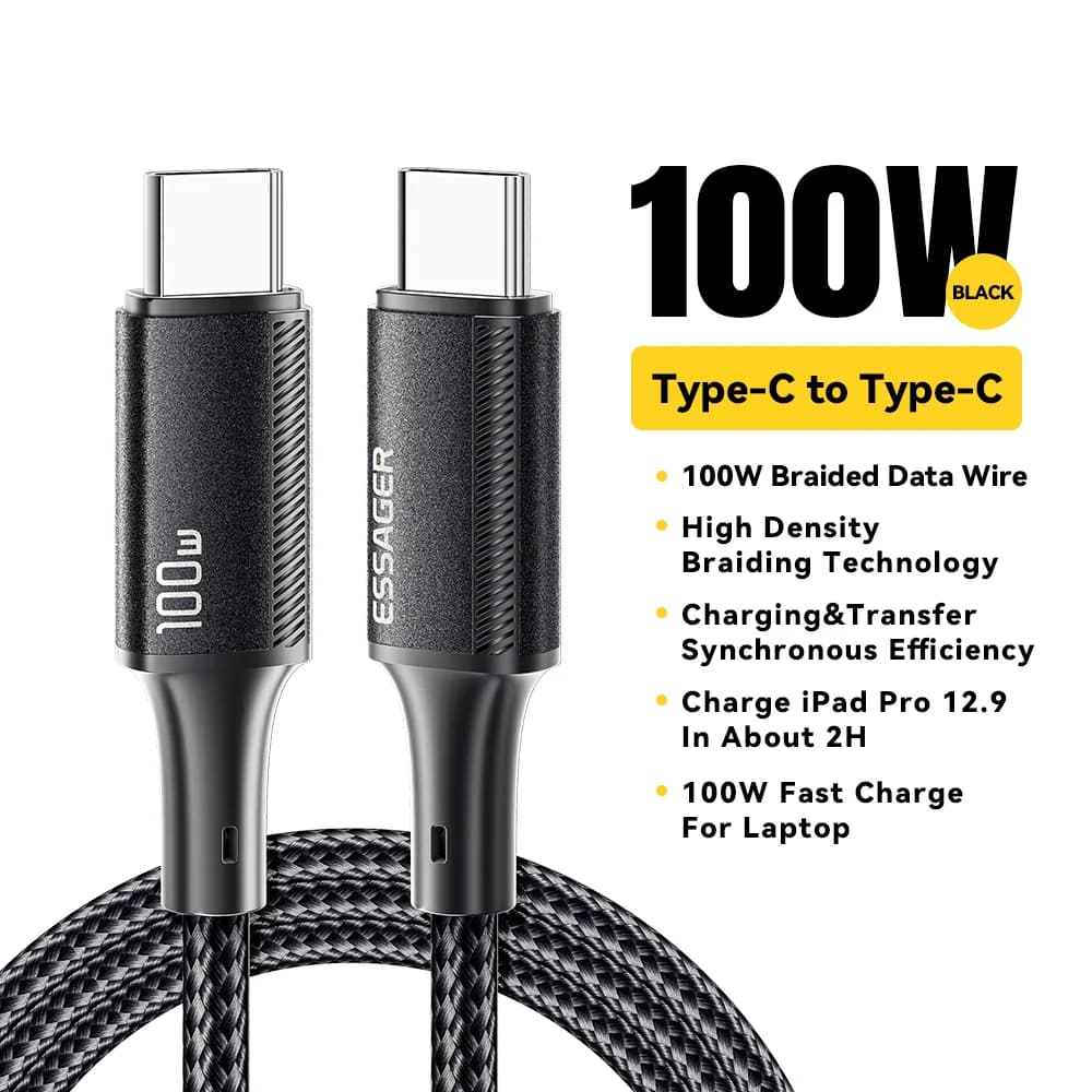 สายชาร์จ USB-C to USB-C รองรับ PD 100W ชาร์จไว