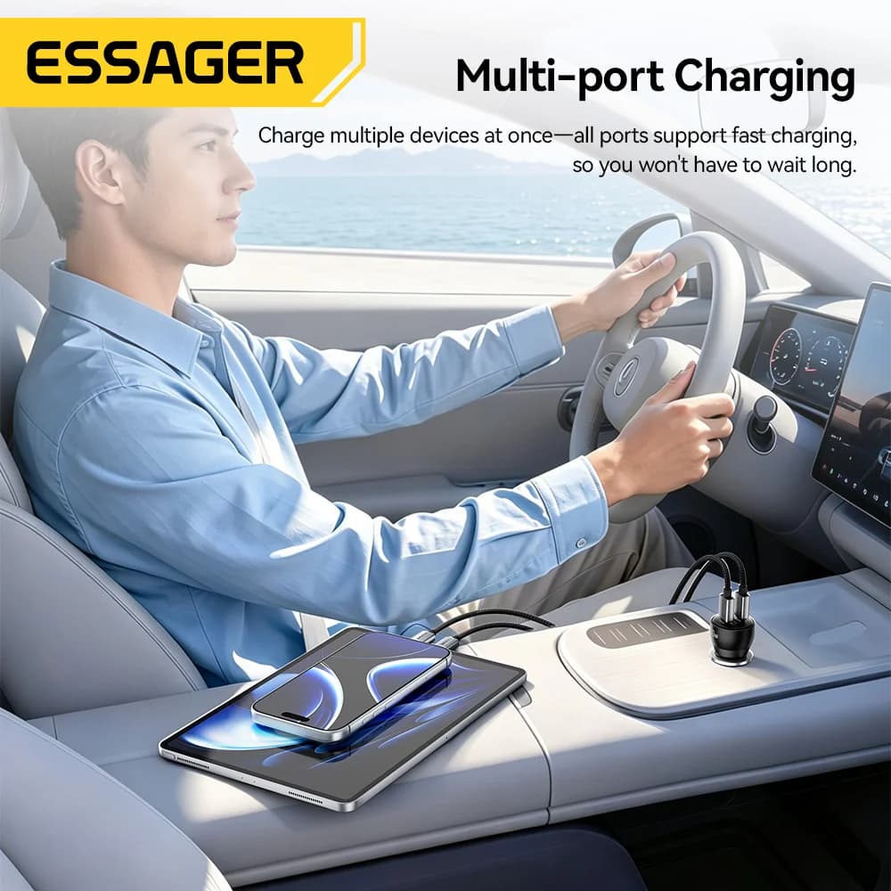 ที่ชาร์จรถยนต์ USB Type-C PD 90W ชาร์จเร็ว