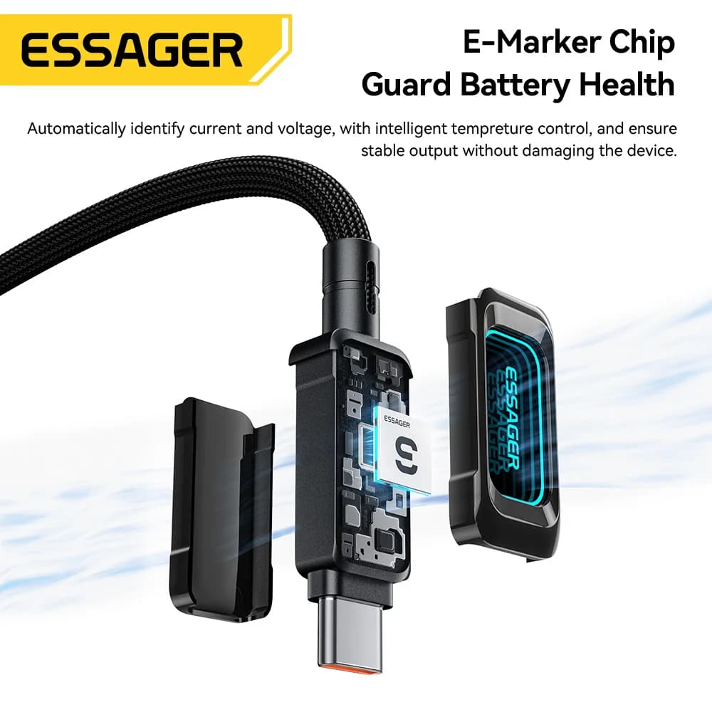 สายชาร์จเร็ว USB-C to USB-C LED 100W