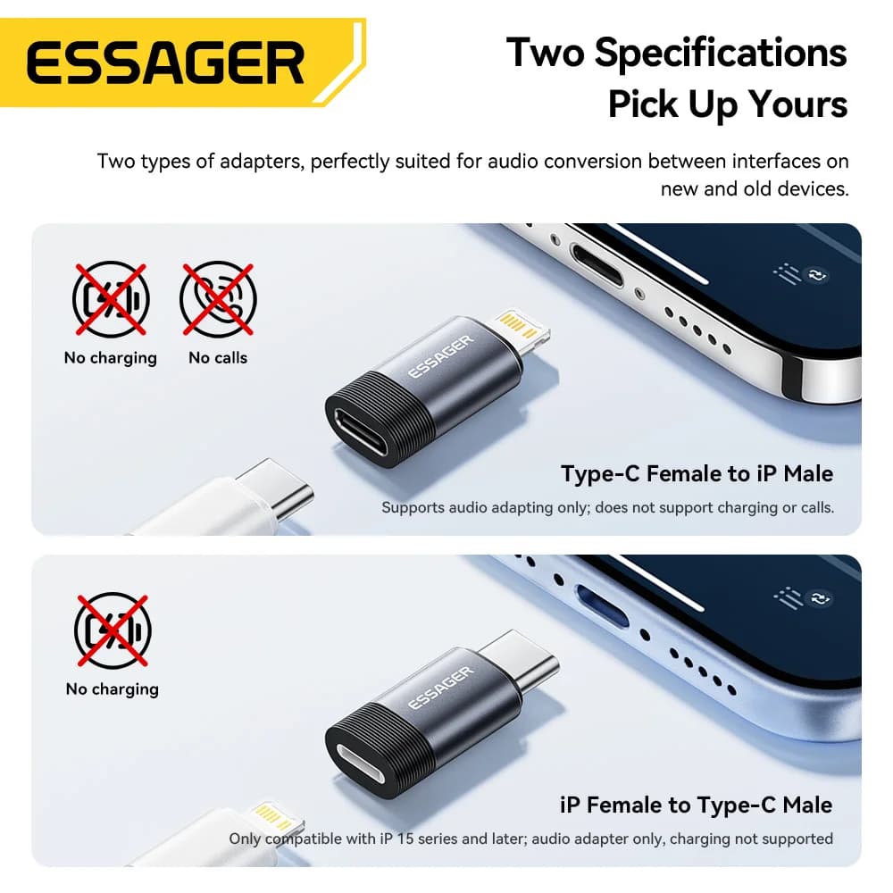 อะแดปเตอร์เสียง หูฟัง USB-C to Lightning