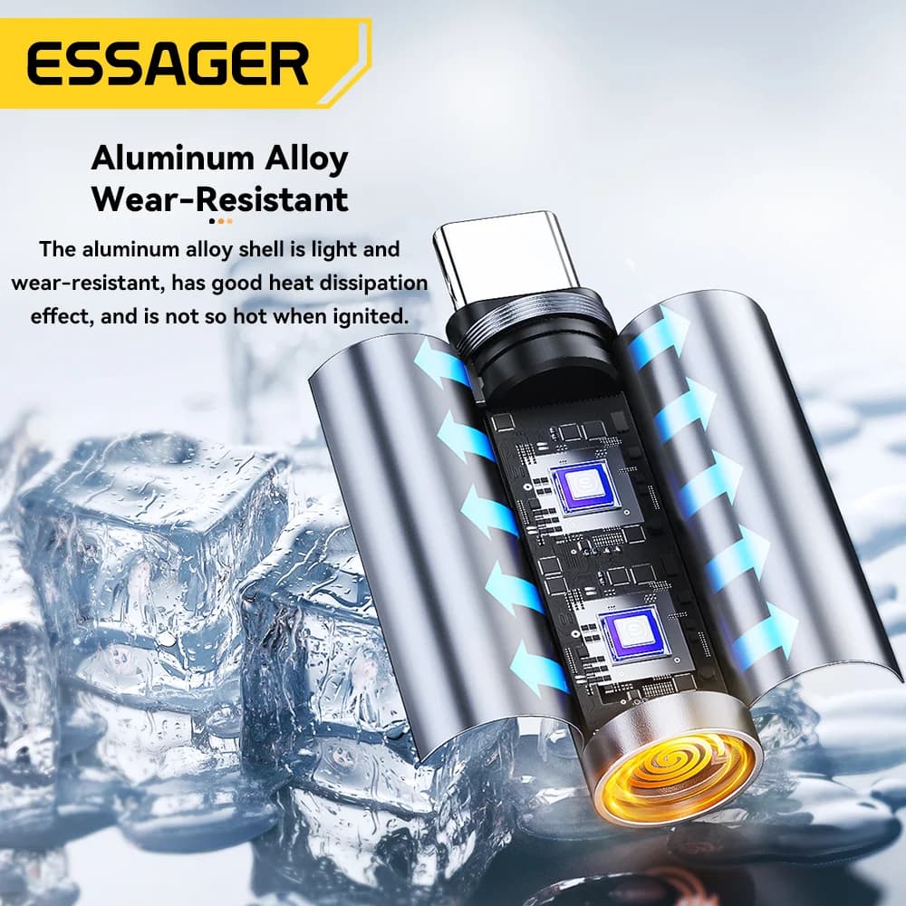 ไฟแช็ก USB-C แบบลวดทังสเตน ขนาดมินิ