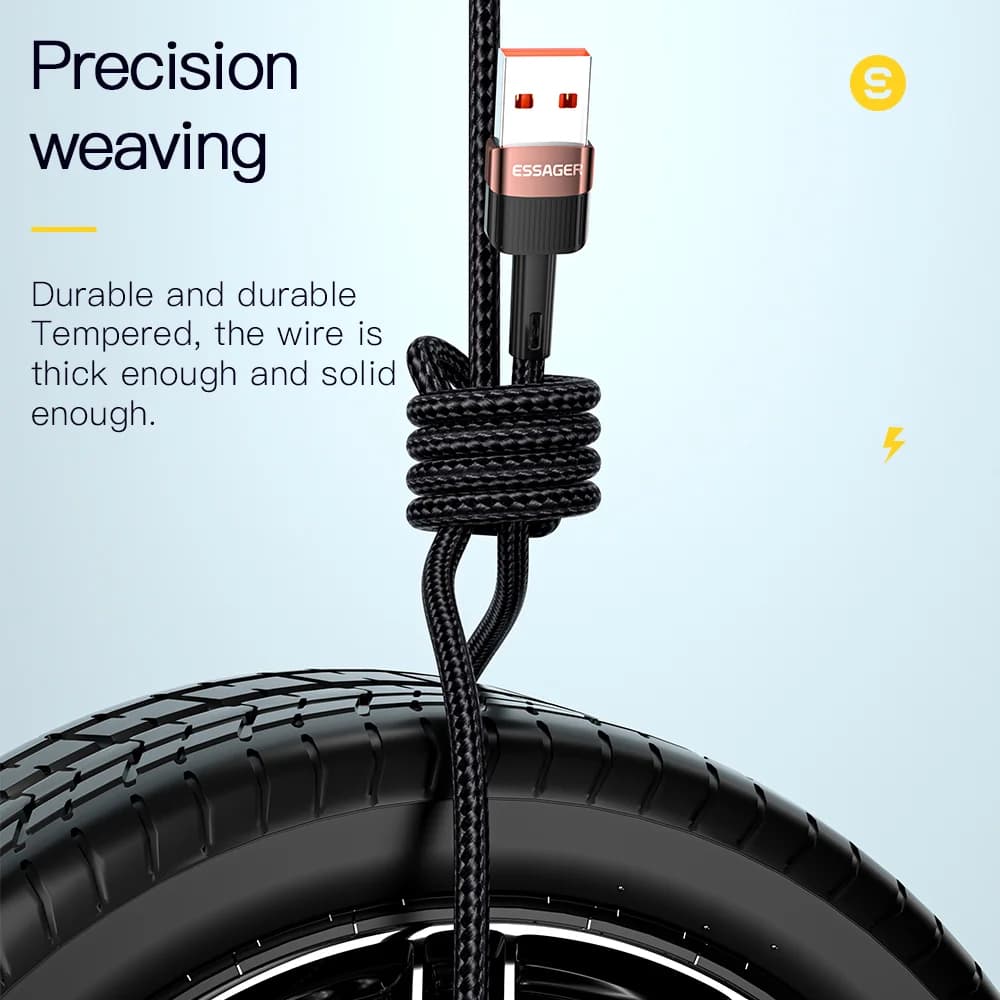 สายชาร์จเร็ว USB-C กำลังไฟ 66W รองรับ 7A