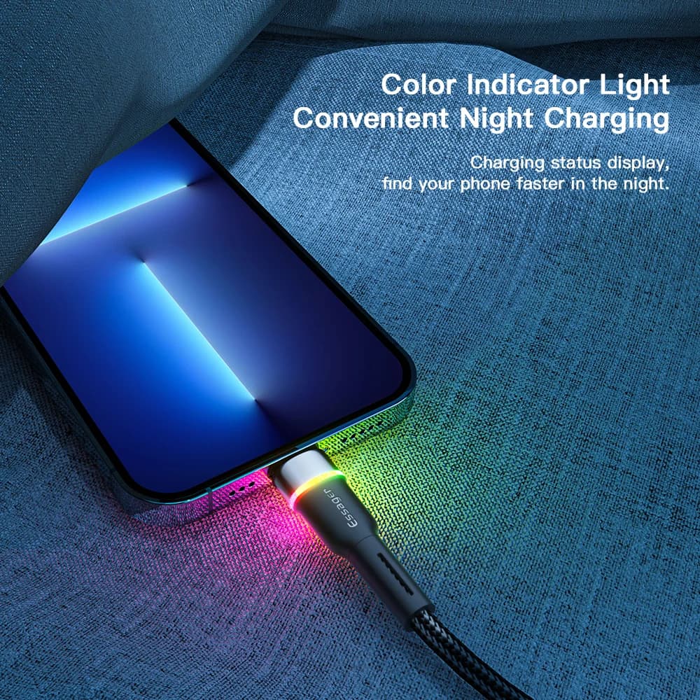 สาย USB LED ชาร์จเร็วและส่งข้อมูล สำหรับ iPhone