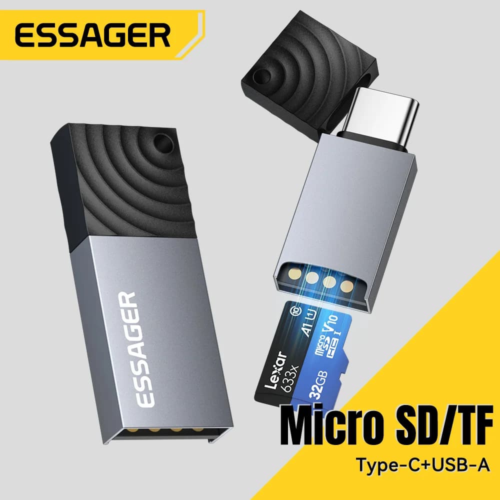 เครื่องอ่านการ์ด 2-in-1 USB-C และ USB 2.0