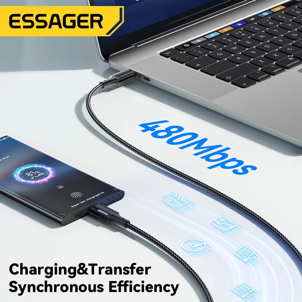 สายชาร์จ USB-C to USB-C รองรับ PD 100W ชาร์จไว
