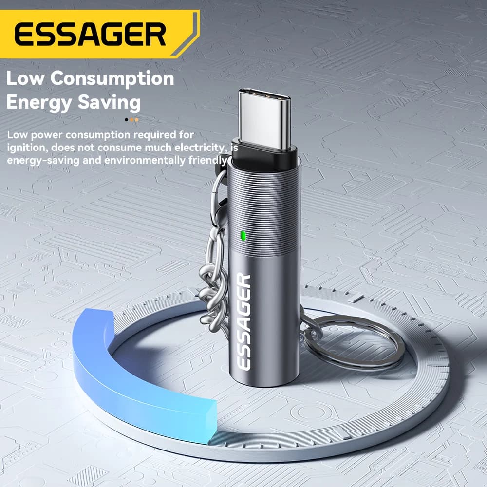 ไฟแช็ก USB-C แบบลวดทังสเตน ขนาดมินิ