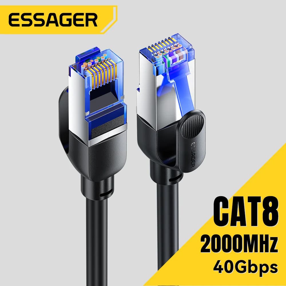 สาย LAN CAT8 ความเร็ว 40Gbps แบบถัก