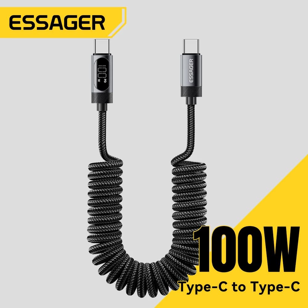 สายรถยนต์ Spring USB-C to USB-C 100W